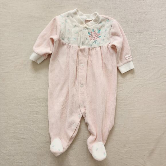 Nostalgic Baby Vintage Other - Vintage Floral Velour Pajamas 0-3 months
